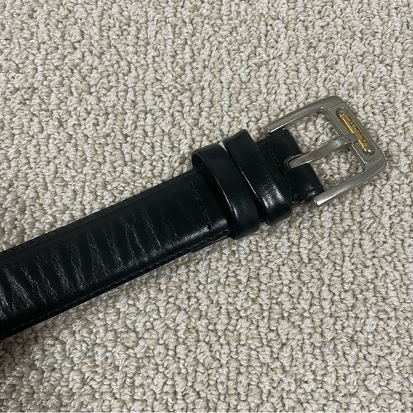 Christian Dior CD Black Leather Belt - Picture 4 of 7